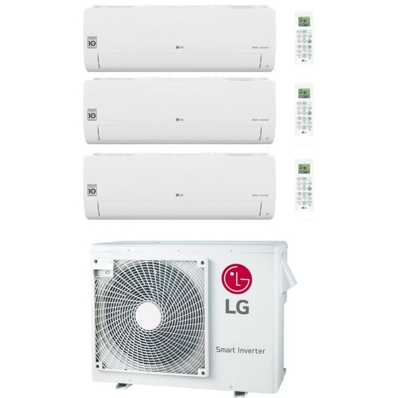 Klimagerät LG Trial Split Inverter Inverter Libero Smart Series 12+12+12 mit MU3R21 R-32 12000+12000 Integriertes Wi-Fi