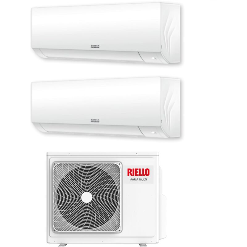Klimagerät Riello Dual Split Inverter Klimagerät aaria plus 12+18 aaria multi 475 p R-32 Wi-Fi Optional 12000+18000