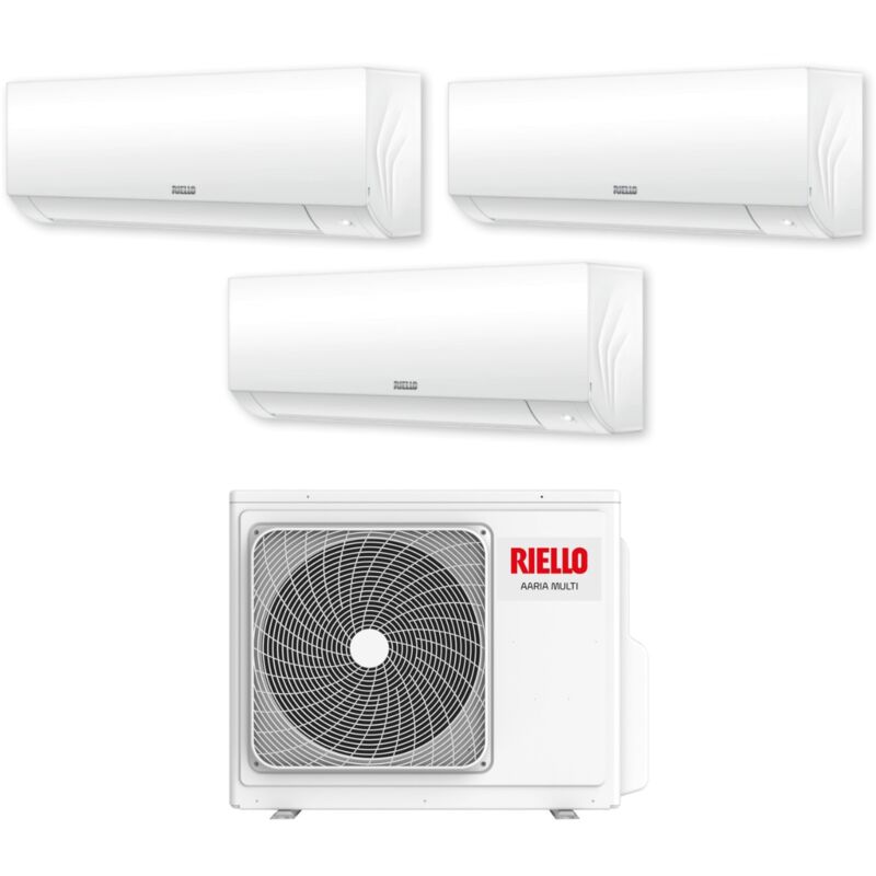 Klimagerät Riello Trial Split Inverter Aaria Plus Serie 9+9+9 mit Aaria Multi 355 p R-32 Wi-Fi Optional 9000+9000