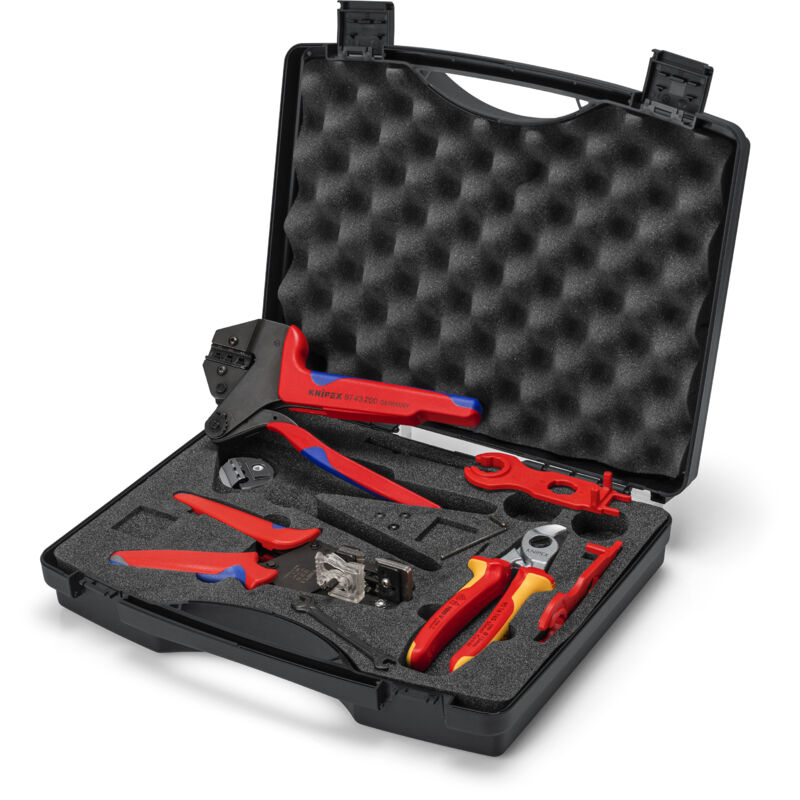 Knipex - Werkzeugkoffer für Photovoltaik für Solar-Steckverbinder MC4 (Multi-Contact) 7-tlg.