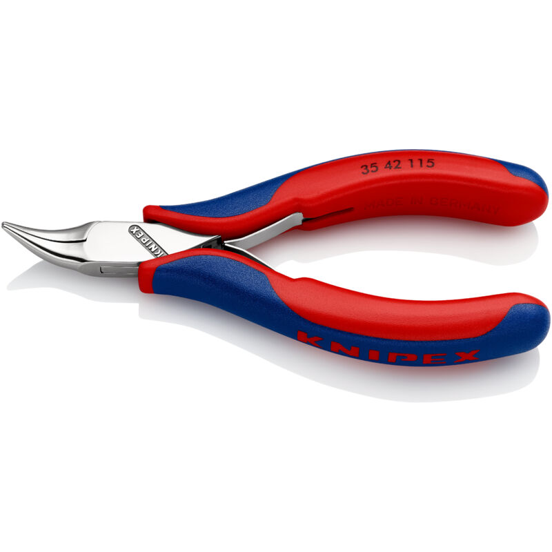 KNIPEX 35 42 115 Elektronik-Greifzange mit durchgestecktem Gelenk mit Mehrkomponenten-Hüllen 115 mm
