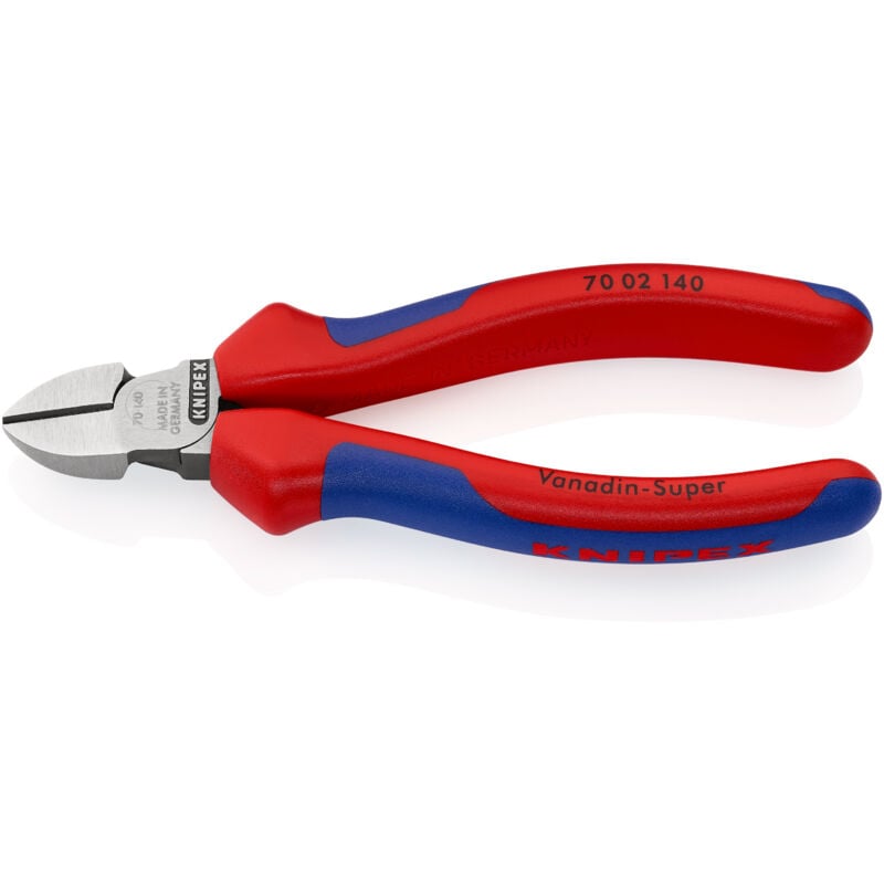KNIPEX 70 02 140 SB Seitenschneider mit Mehrkomponenten-Hüllen schwarz atramentiert 140 mm