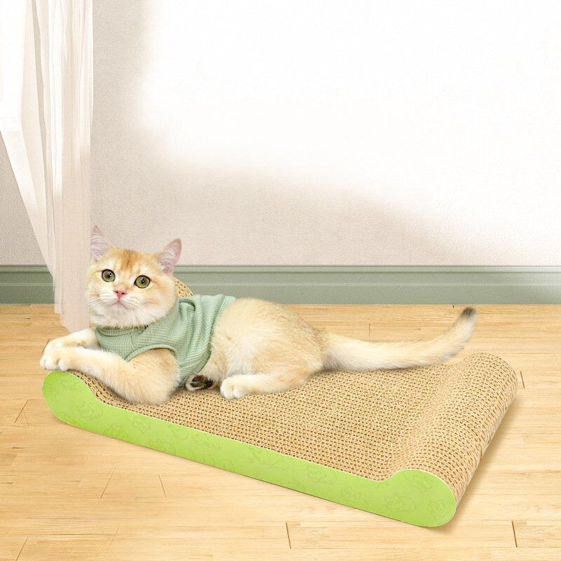 Knochenförmiger Katzenbaum, Katzenzubehör und Spielzeug, Katzenbaum und Krallenschere – Karton – 45 x 22 x 6,5 cm