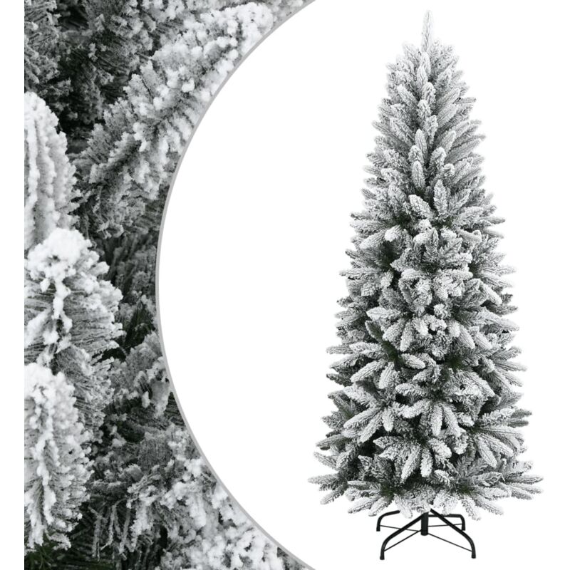 vidaXL Künstlicher Weihnachtsbaum Beschneit 120 cm PVC&PE