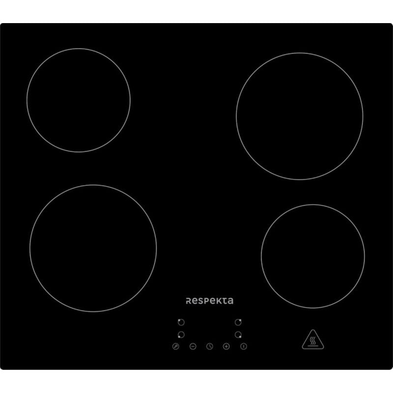 Respekta - Kochfeld Glaskeramik 4 autark Zonen Glaskeramikkochfeld 60 cm rahmenlos