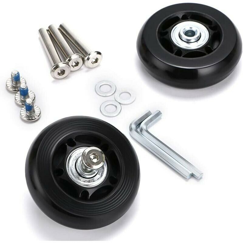 Koffer-Ersatzräder, Kofferräder, Ersatz-Universal-Kofferrad, Gepäckachsen und Rollen, Ersatzrollen, Reparatur für Gepäck, Koffer (60 mm x 18 mm)