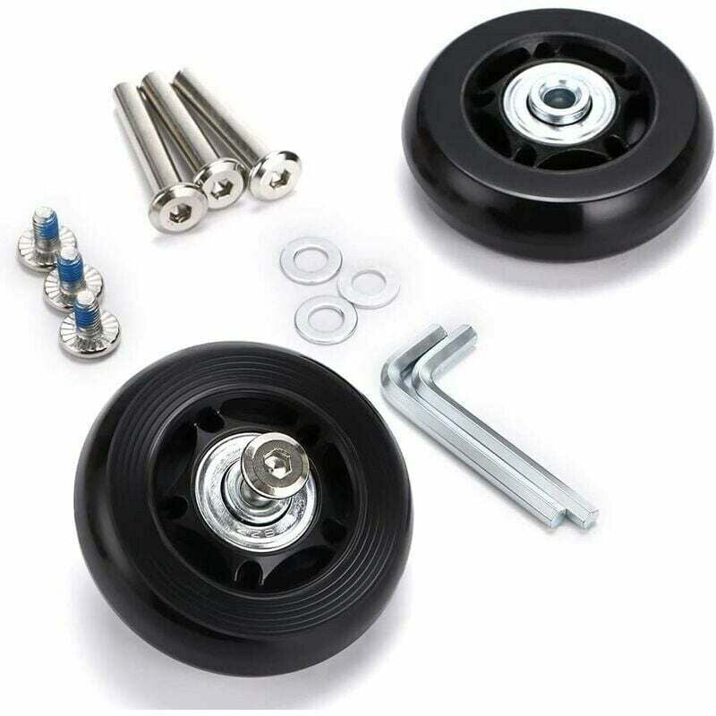 Alovez - Koffer-Ersatzräder, Kofferräder, Ersatz-Universal-Kofferrad, Gepäckachsen und Rollen, Ersatzrollen, Reparatur für Gepäck, Koffer (60 mm x 18
