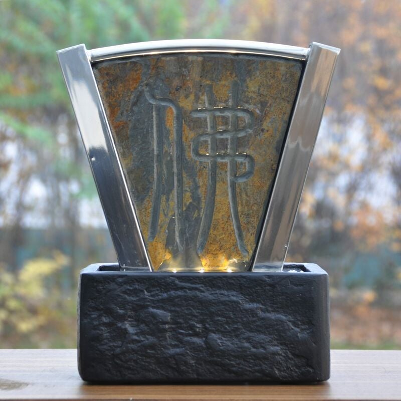 Köhko Zimmerbrunnen 25101 aus Edelstahl mit LED-Beleuchtung