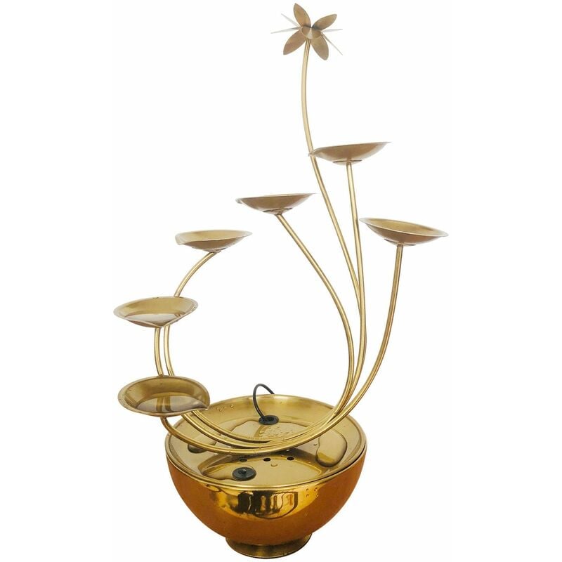 Köhko - Zimmerbrunnen Goldblumentopf mit LED-Beleuchtung