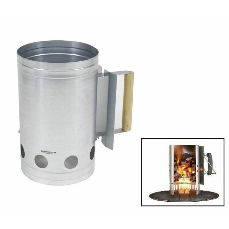 Trade Shop Traesio - Trade Shop - holzkohlebehälter grill bbq grill kamin licht holzkohle -