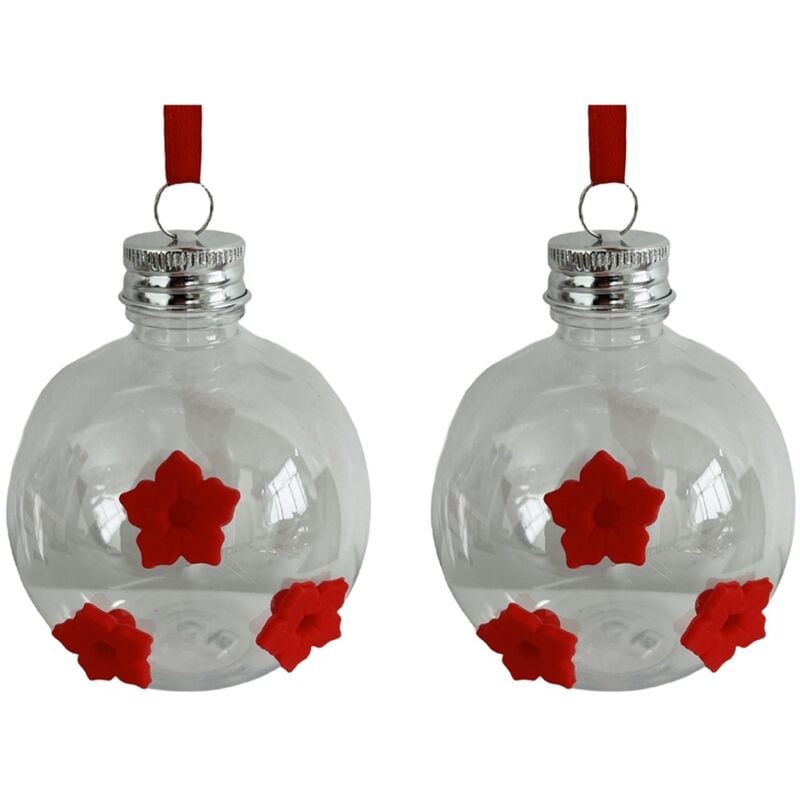 Kolibri-Futterspender, Kolibri-Futterspender, auslaufsicherer Kolibri-Futterspender zum Aufhängen im Freien, 2 Stück