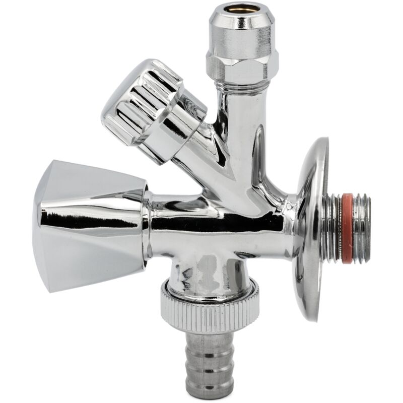 Stabilo Sanitär - Kombi-Eckventil ø 1/2 x 10 mm x 3/4 Zoll Sterngriff, selbstdichtend