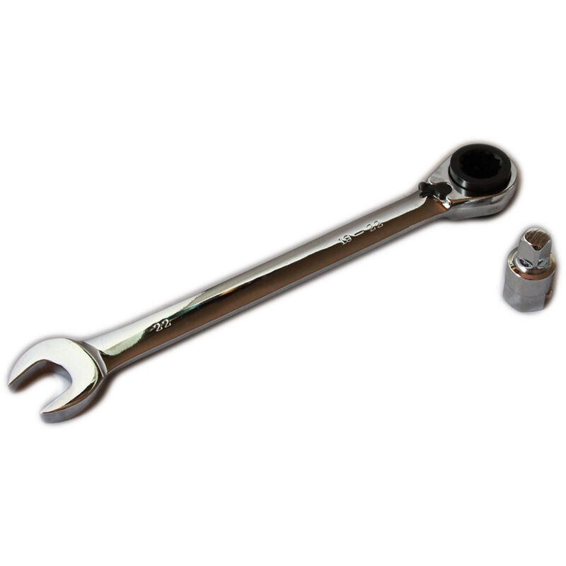 Trade Shop Traesio - Trade Shop - key combinanzielle ricchetto reversible in stella 22mm 19-22mm adattatore -