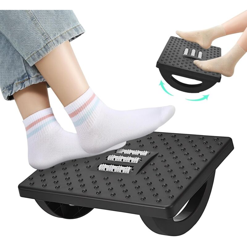 Komfortable Büro-Fußstütze mit ergonomischem Kunststoffpolster und Massagepunkten für ultimativen Komfort im Büro