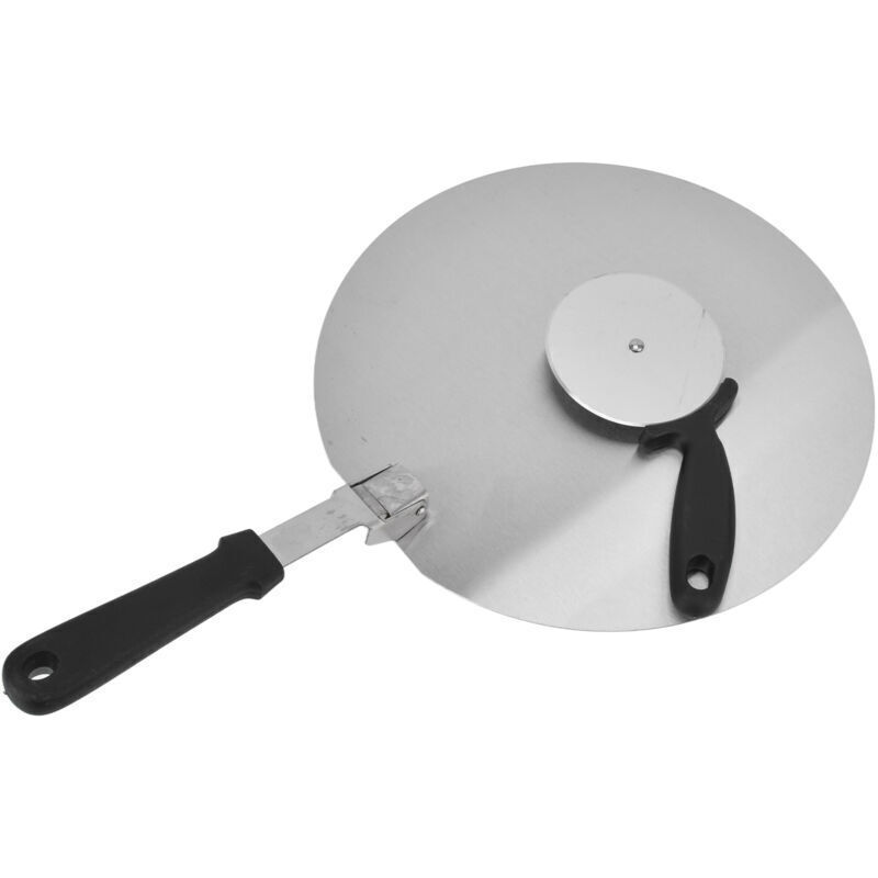 Komfortabler Pizzaschieber aus Edelstahl mit klappbarem Griff zum Backen und Kochen von Pizzen, Brot und Gebäck, 2er-Set (groß).