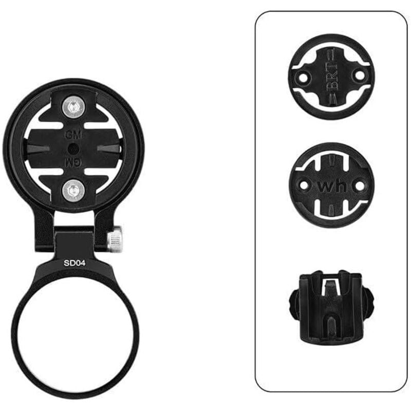 Kompakte Fahrradcomputerhalterung, Rennrad-Verlängerungshalterung, robust und aus Aluminiumlegierung (SD04)