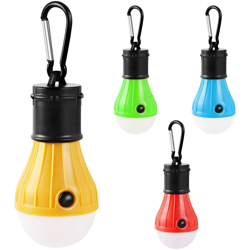 Tlily - Kompakte LED-Camping-Glühbirnen mit Clip-Haken, tragbares Zeltlicht im Freien, Notfall für Camping, Wandern, Hurrikan