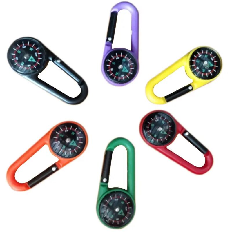 Kompass-Karabiner, Ausrüstung, Campingzubehör, Wandern, Outdoor-Geschenke, Gastgeschenke, Schulpreise, Schlüsselanhänger, Ketten,