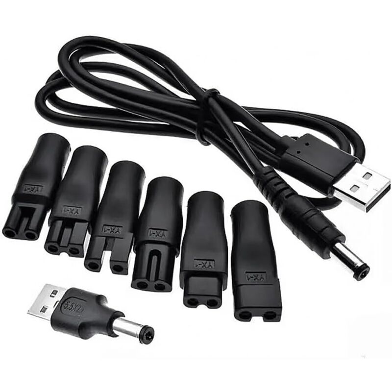 Kompatibel mit 5-V-USB-Stromkabel, usb für elektrische Haarschneidemaschinen, Rasierer-Ladeset, universelles 5-V-Rasierer-Ladeset, Netzkabel mit 6