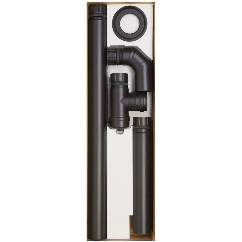 Led Leds - flügelrohr-kit für eco-pelletofen 5-TEILIG aus porellane-stahl