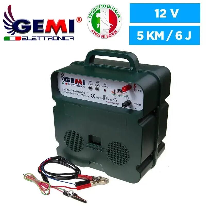 Komplettes Kit Für Den Weidezaun : 1 x Weidezaungerät Doppelstromversorgung 12V (Batterie) / 220 / 230 V Bis 5 Km Elektrozaun B12/2 + 1 x