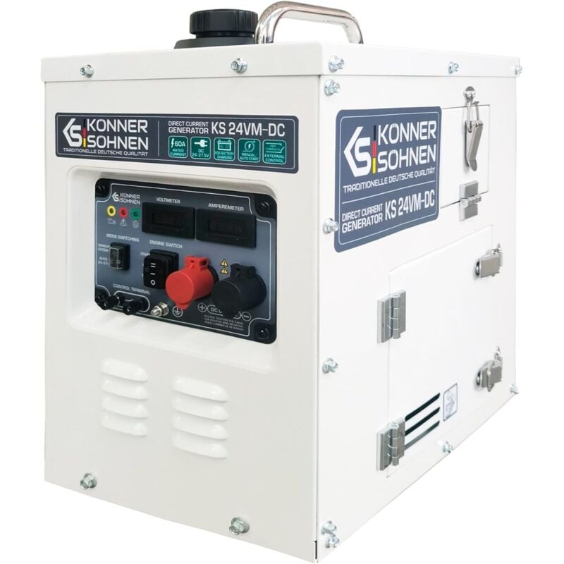 Könner&söhnen - ks 24VM-DC Gleichstromgenerator 1,6 kW, 24–27,5 V 60 A, mit automatischem und manuellem Betrieb, externe Steuerung über