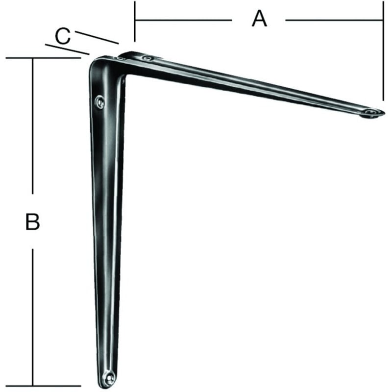 VORMANN Konsole L125xT100mm Stahlblech,braun,besch.