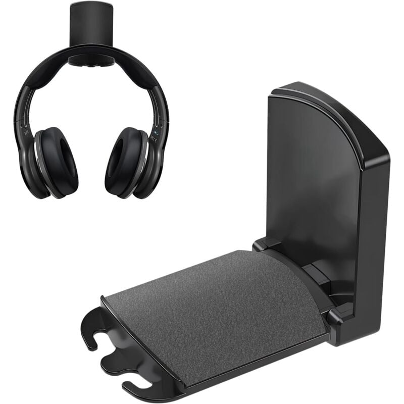 Kopfhörerständer, Kopfhörer-Aufbewahrungshaken, Wandmontage, Kopfhörerhalter, kein Stanzen erforderlich, faltbar für Kopfhörer