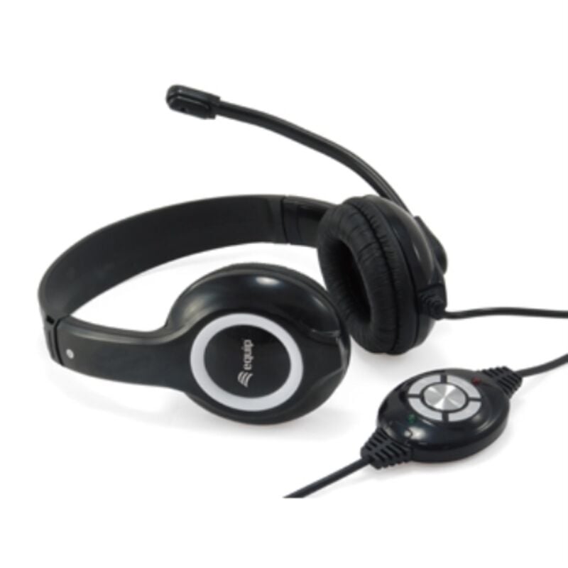 Equip - 245301 Headset und Kopfhörer Kabelgebundenes Headset Kopfhörer Telefonieren/Musik usb Typ a Schwarz