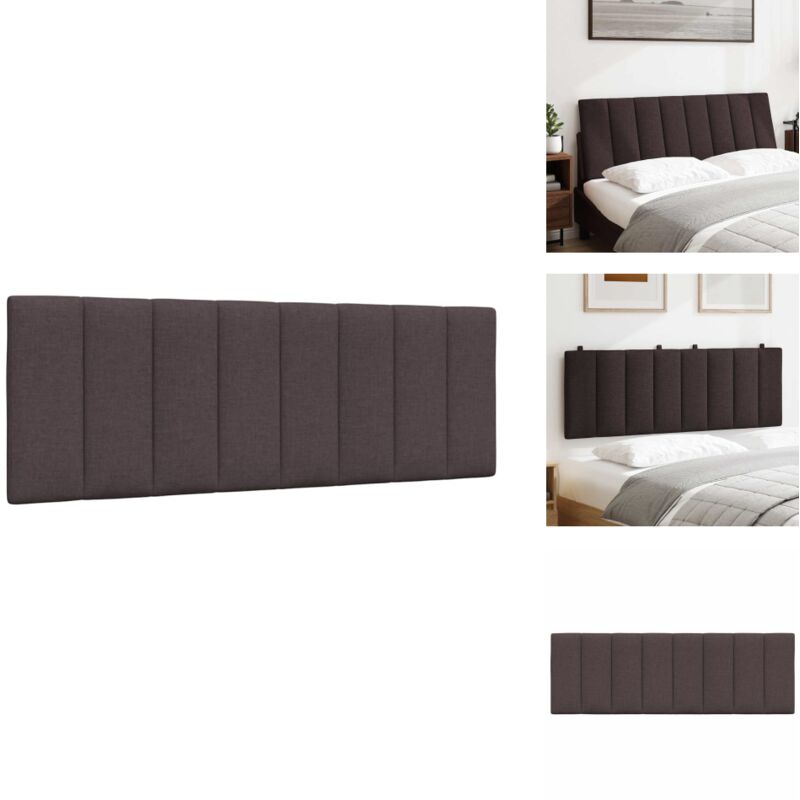 Kopfteil-Kissen Dunkelbraun 120 cm Stoff - Kopfteil-Kissen - Kopfteil-Polster - Kopfteilkissen - Kopfteilpolster