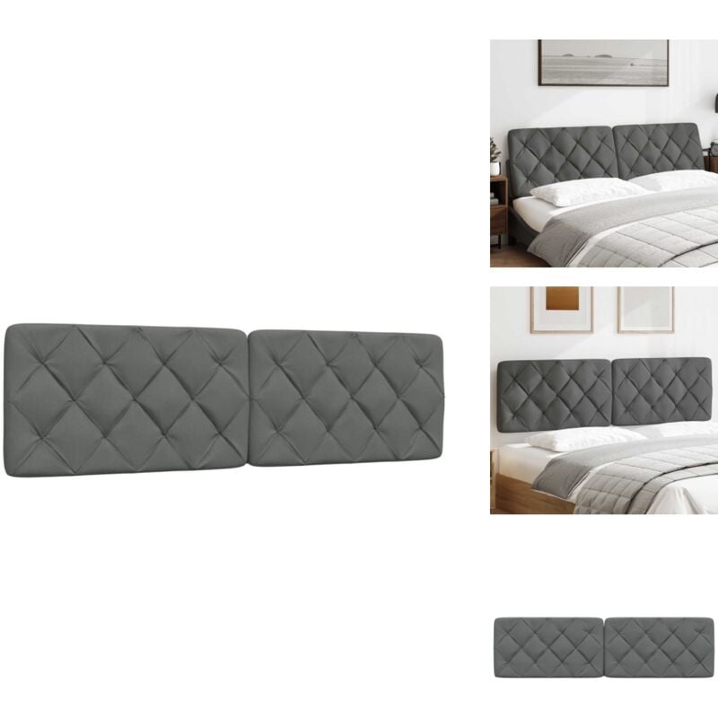 Kopfteil-Kissen Dunkelgrau 180 cm Stoff - Kopfteil-Kissen - Kopfteil-Polster - Kopfteilkissen - Kopfteilpolster