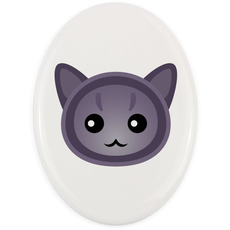 Korat - keramische Grabsteinfliese mit Grafik und Inschrift von Art-Dog