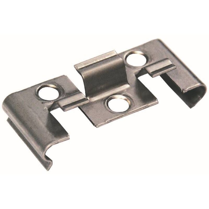 Montage-Clip Edelstahl silber 25 Stück Terrassendielen & Fliesen - Kovalex