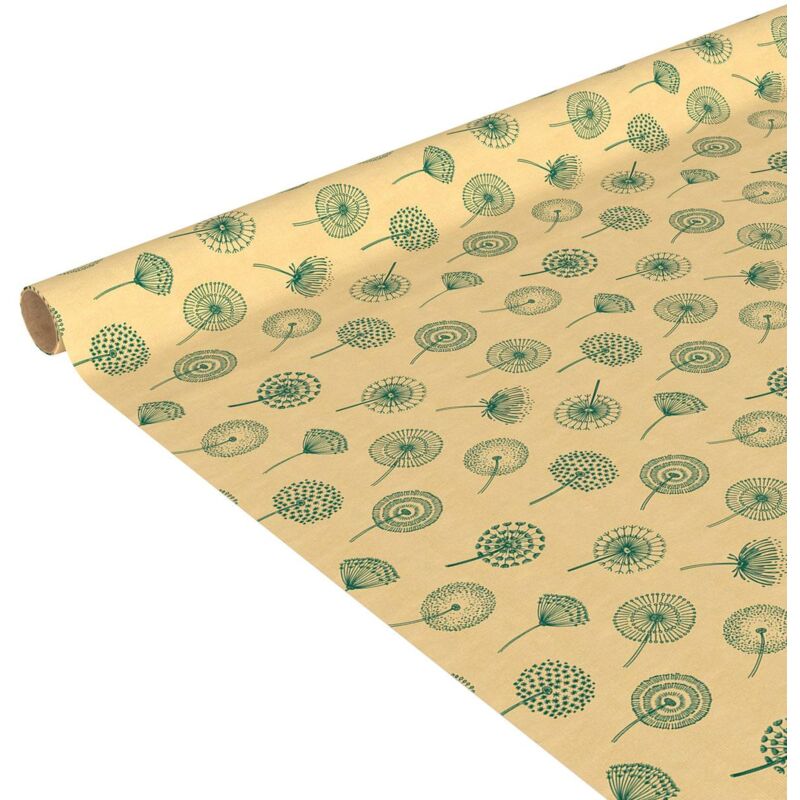 Bedrucktes Kraft-Geschenkpapier 200x70cm - Grün