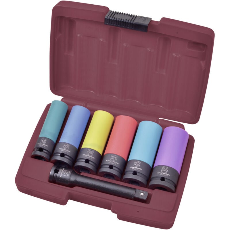 Kraftwerk - 7-t. Alufelgen-Schlagstecknuss-Satz 1/2'