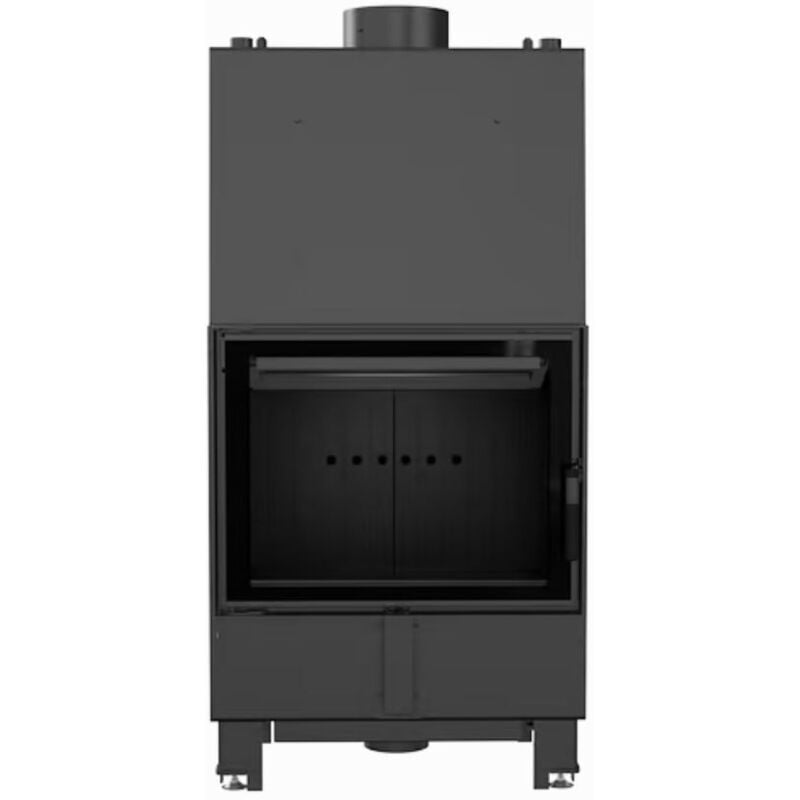 Kratki Wasserführender Kamineinsatz LUCY 16 kW BLACK Ø 200 Hausheizung Kamin