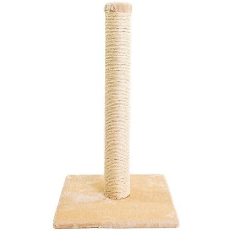 Kratzbaum Beige 36x36x65cm Sisal Kratzsäule Katzenkratzbaum Plüsch