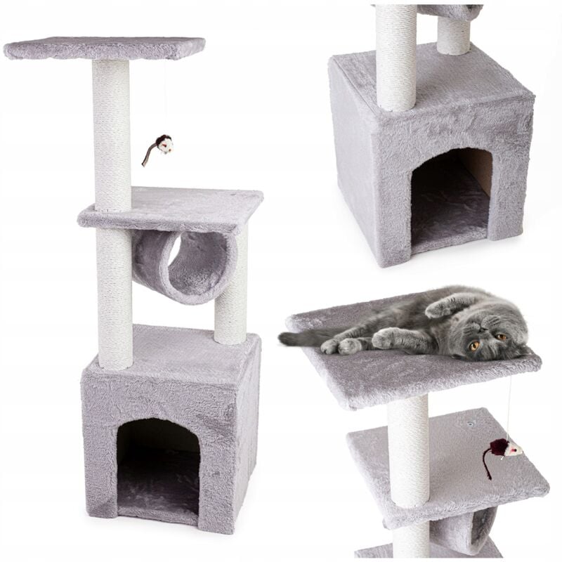 Viking Choice - Kratzbaum - Katzenkratzbaum - Katzenpfosten - 30x30x95cm - grau