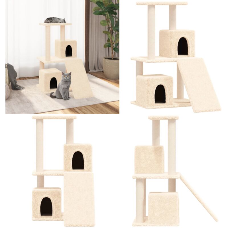 Vidaxl - Kratzbaum mit Sisal-Kratzsäulen Creme 82 cm - Katzenkratzbaum - Kratzbaum Sisal - Kratzbaum Creme - Katzenmöbel - Katzenkletterbaum - Home &