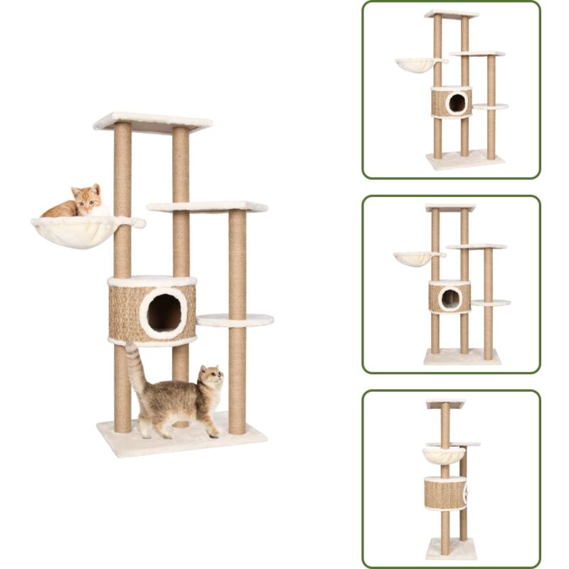 Vidaxl - Katzen-Kratzbaum 126 cm Seegras - Katzenkratzbaum - Kratzbaum - Katzenmöbel - Katzenspielplatz - Seegraskratzbaum
