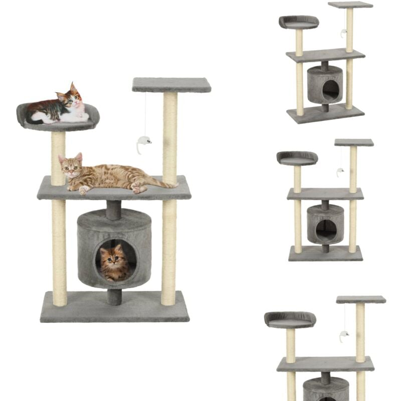 Vidaxl - Katzen-Kratzbaum Sisal 95 cm Grau - Katzen Kratzbaum - Katzenmöbel - Sisalkratzbaum - Mehrstöckiger Katzenbaum - Katzenhaus