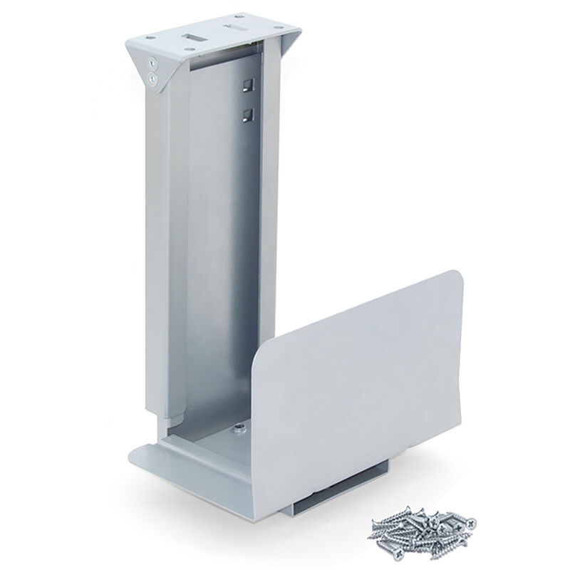 CPU-Halter, Stahl, Silvergrau - Emuca