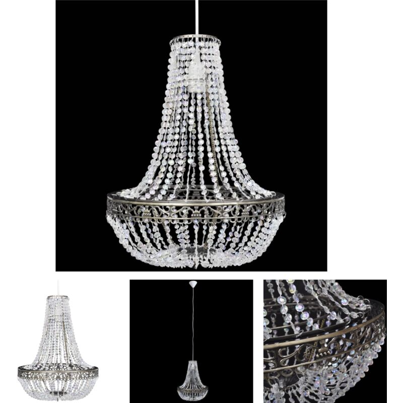 Longziming - The Living Store Kristall-Kronleuchter 36,5 x 46 cm - Kronleuchter - Transparent