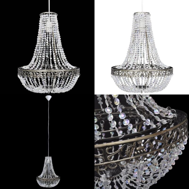 Vidaxl - Kristall-Kronleuchter 36,5 x 46 cm - Deckenleuchte - Kronleuchter - Home & Living - Transparent