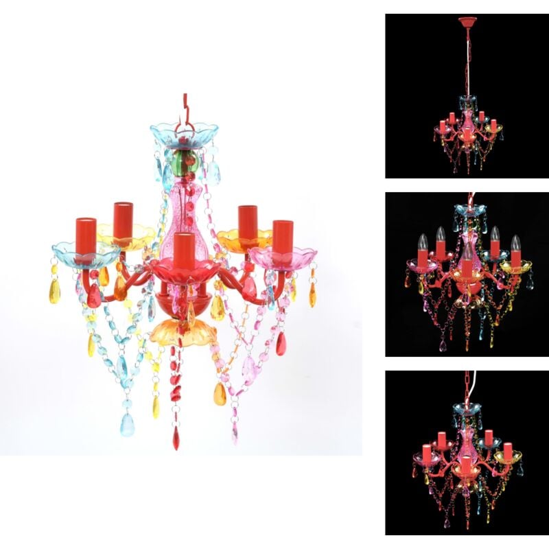 Vidaxl - Kronleuchter - Living Kronleuchter 5 Glühbirnen Mehrfarbig - Mehrfarbig