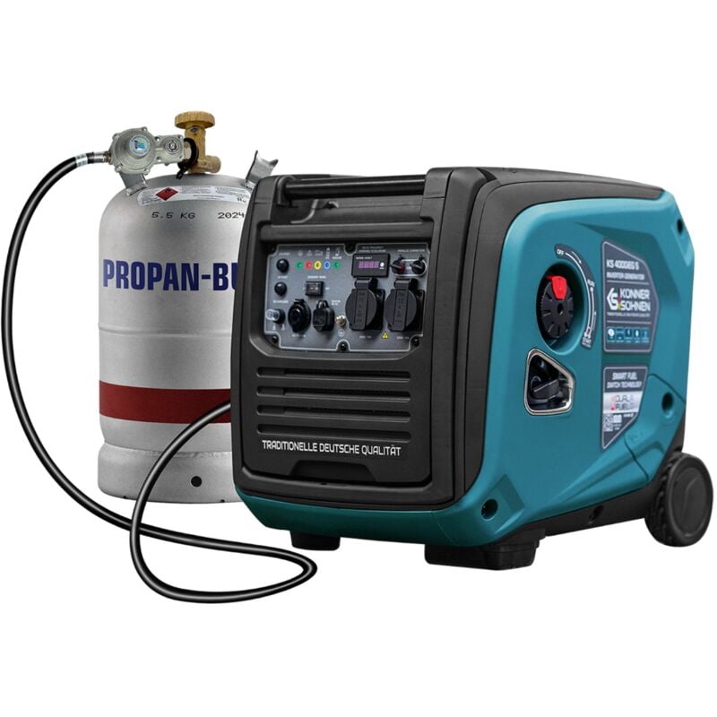 Könner&söhnen - Könner&Söhnen Gas Benzin Stromaggregat 4000 Watt KS2000iEGS Stromerzeuger Notstrom