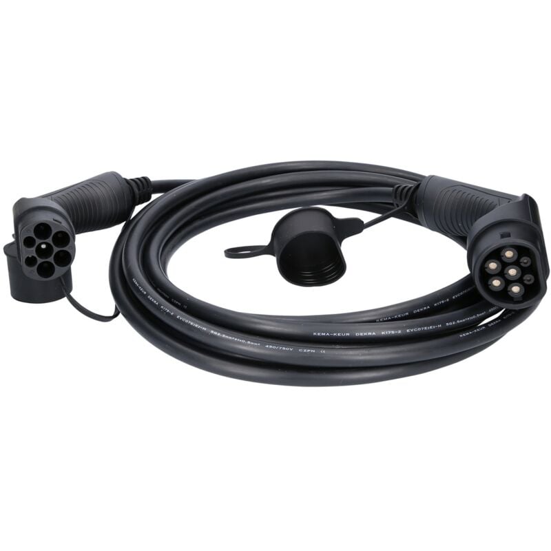 KS Tools efuturo Ladekabel gerade, Typ 2 auf Typ 2 Stecker, 3 Phasen, bis zu 11 kW, 16 A, 400 V, Mode 3, 8 Meter