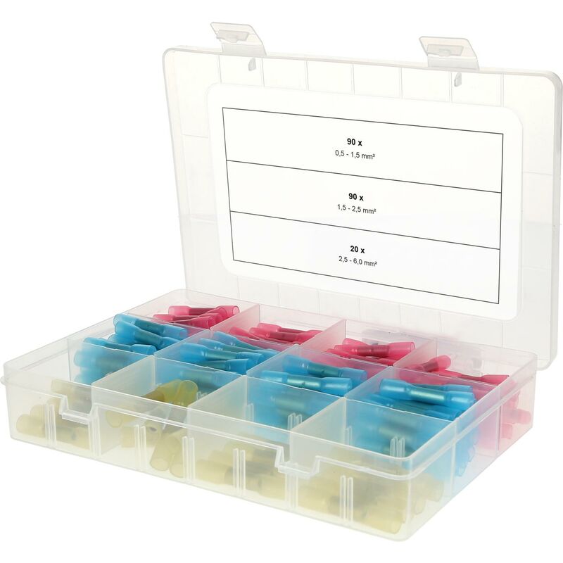 Ks Tools 970.0790 Quetschverbinder-Sortiment 0.50 mm² 6 mm² Rot, Blau, Gelb 200 Teile