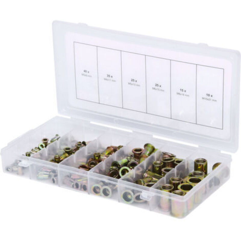 KSTOOLS Sortiment gewindeschneidende Einsätze aus Stahl, 150 Stück - 970.0610