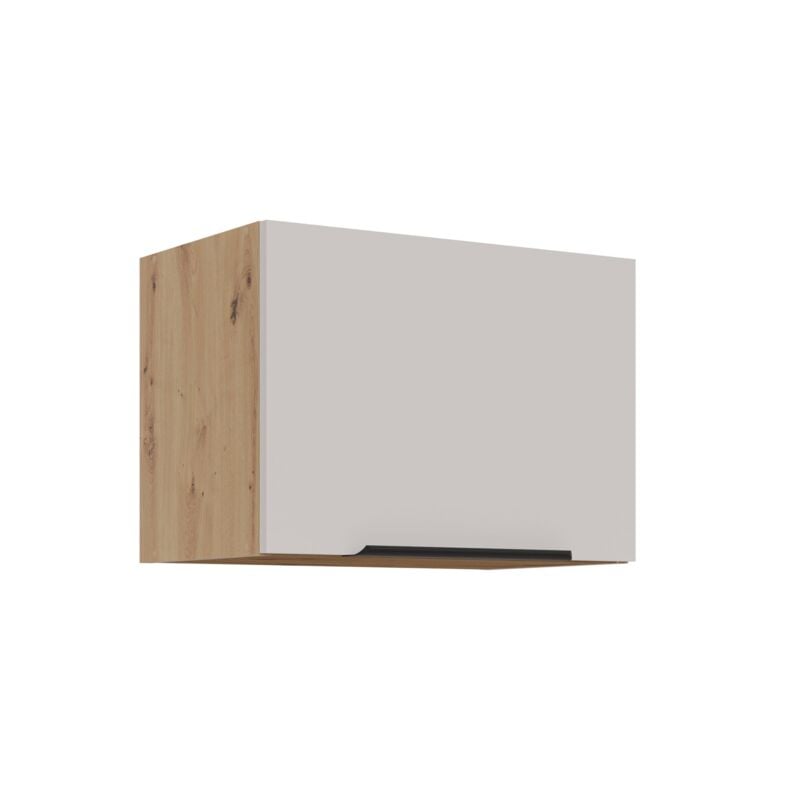Küchen Kurzhängeschrank 50 cm SOLANO Kaschmir beige matt + Eiche Artisan matt Küchenzeile Küchenblock Küche Einbauküche